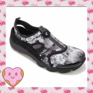 Easy Spirit Black and Gray Floral Athletic Slingback Shoes Size 11